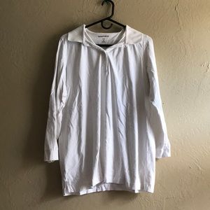 white collared long sleeve tee